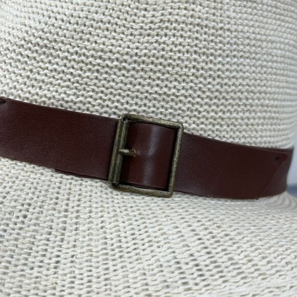 Goorin Bros Cream Woven Hat Leather Band main image 8